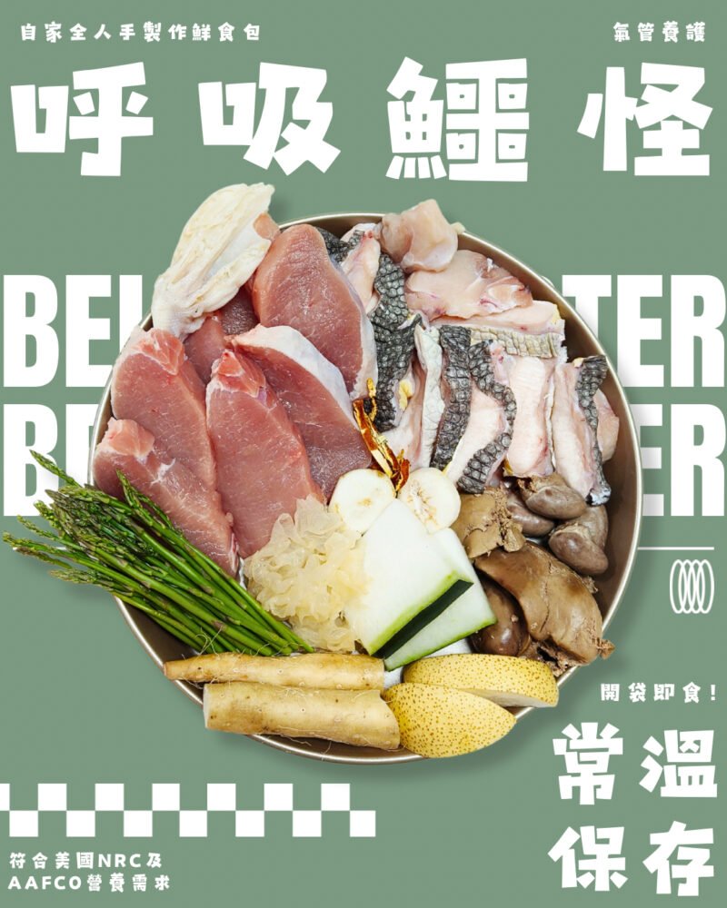 【狗狗鮮食-鱷魚口味】呼吸鱷怪🐊｜氣管養護